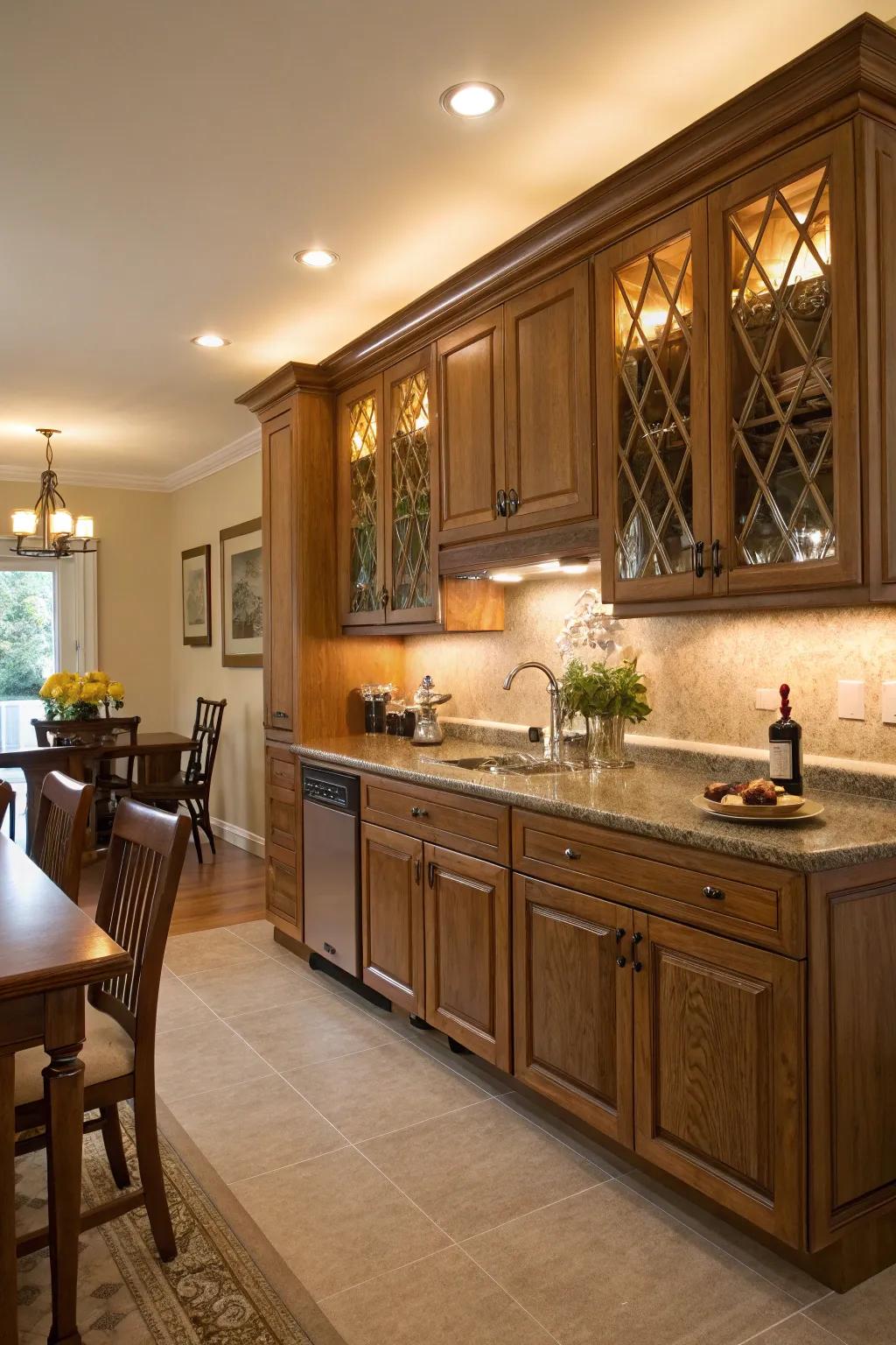 Under-vanity illumination highlights the beauty of timber vanities and adds warmth.