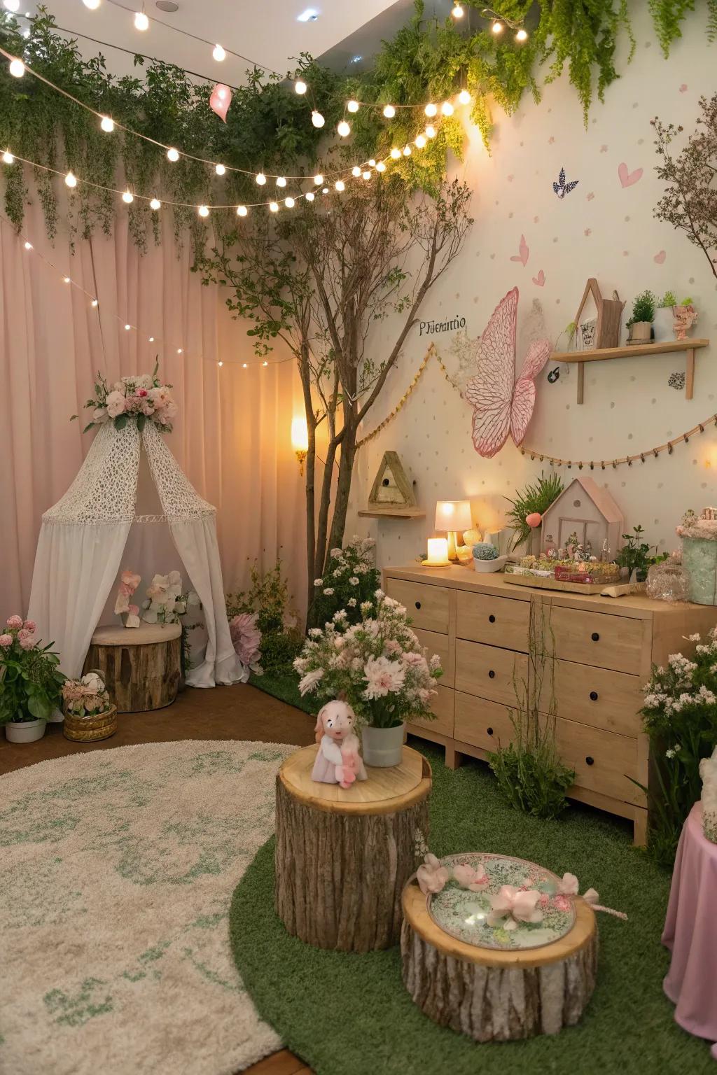 Discover a fairytale setting in an enchanted garden nursery.