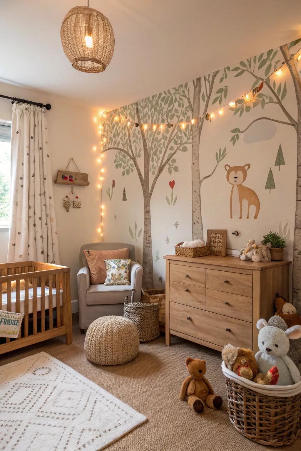 Forest animals add charm and a bit of the wilderness.