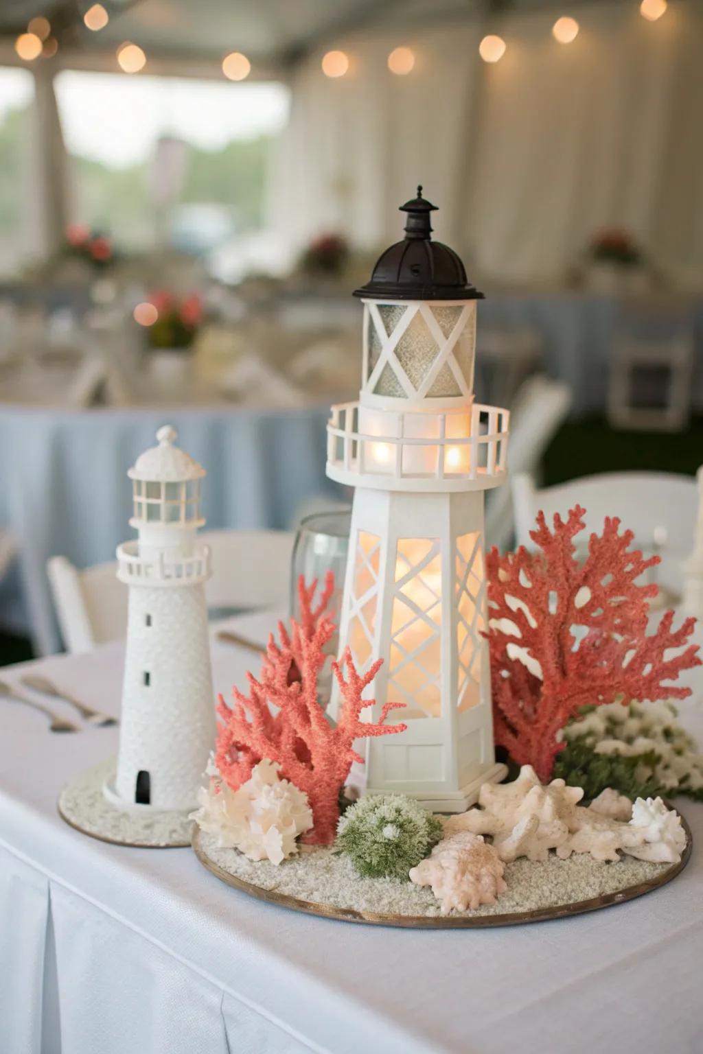 Charming centerpieces that deliver the magic of the ocean to the table.