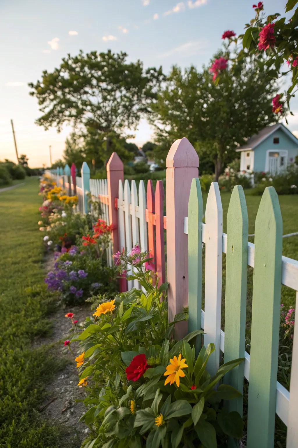 Incorporate joy using uniquely shaped stake fences.
