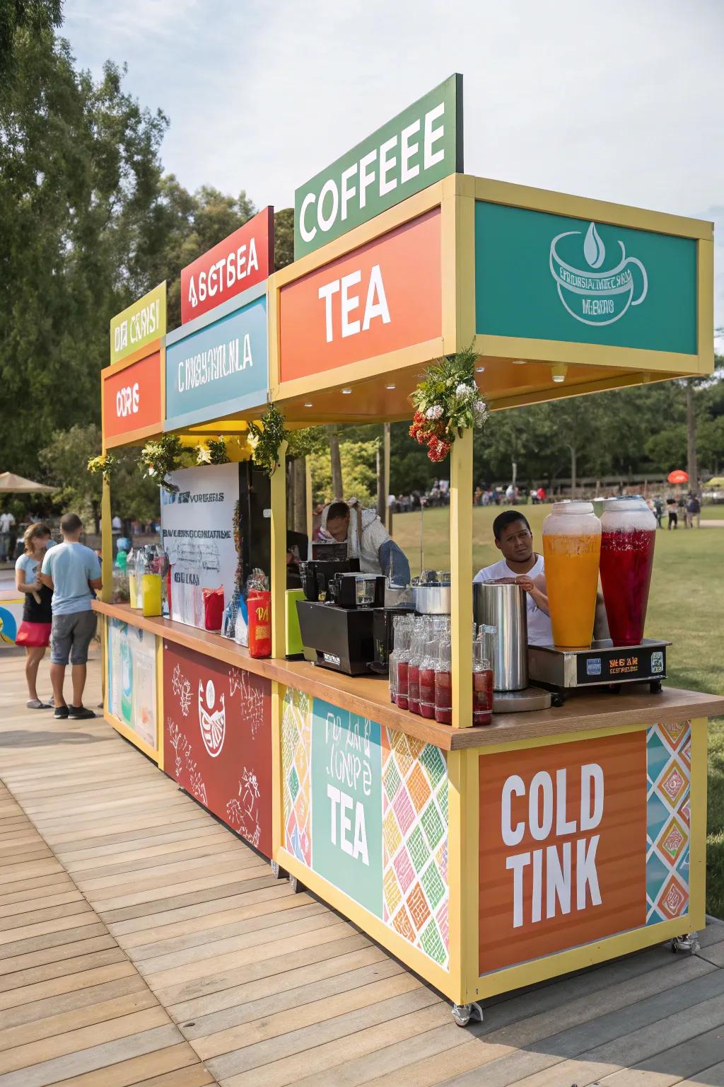 A versatile beverage center providing a range of drink choices.