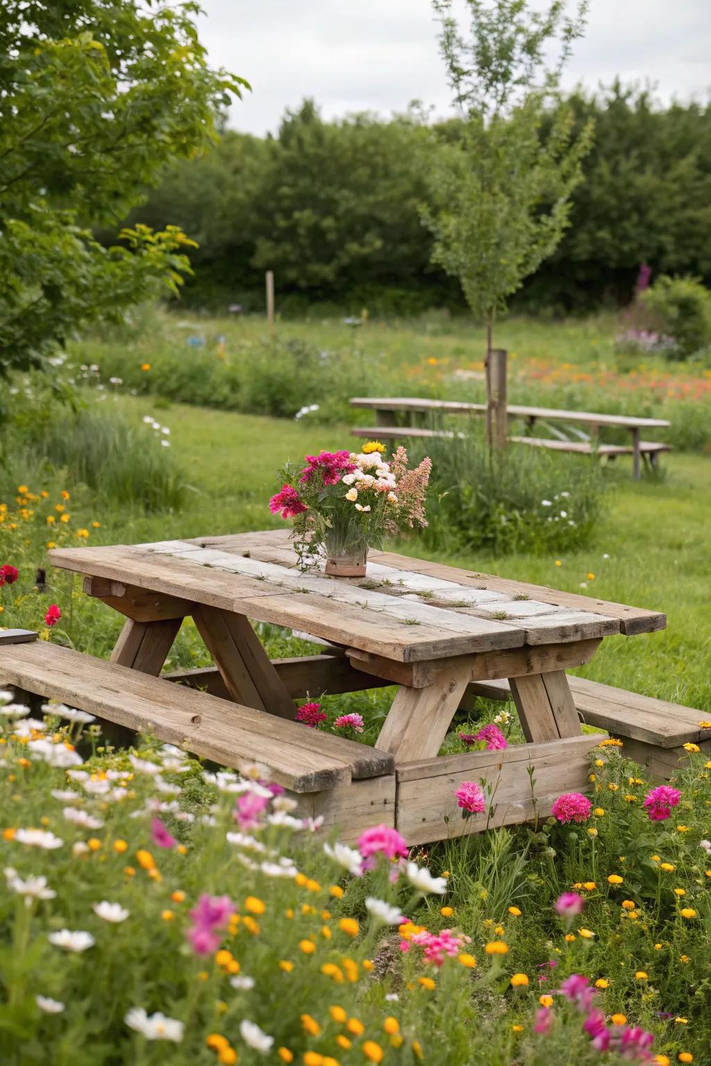 Eco-conscious tables make a positive impact on your backyard and the environment.