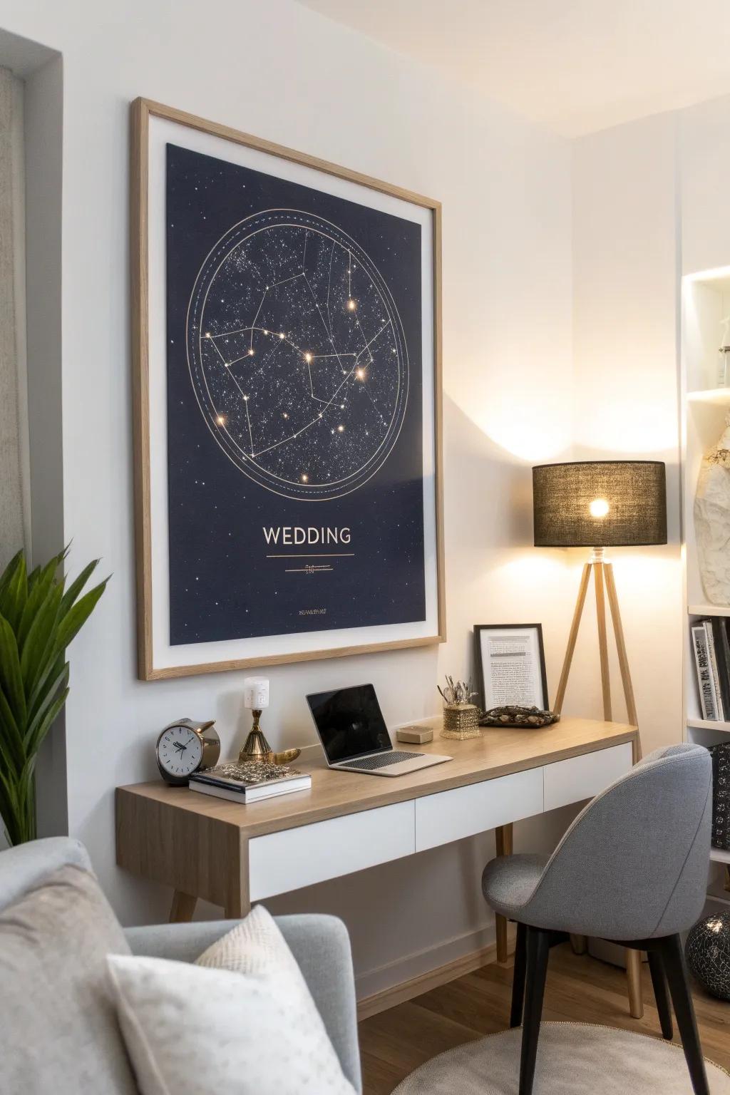 A celestial snapshot of a special night, forever remembered.