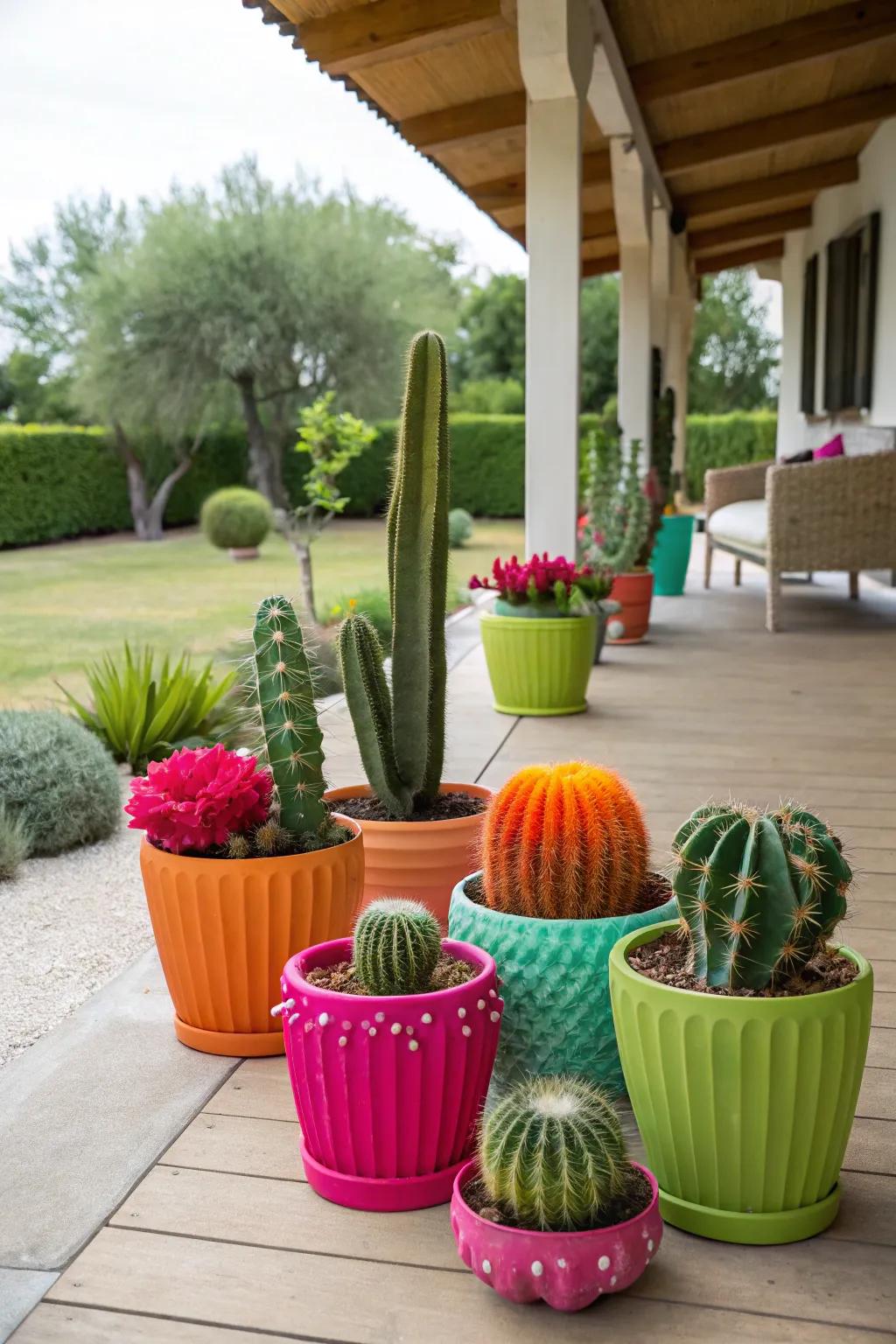 Introduce drama with colorful and architectural spikes.