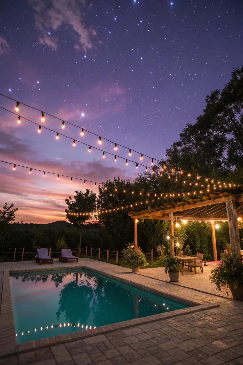 Incorporate a dash of magic with string lights.