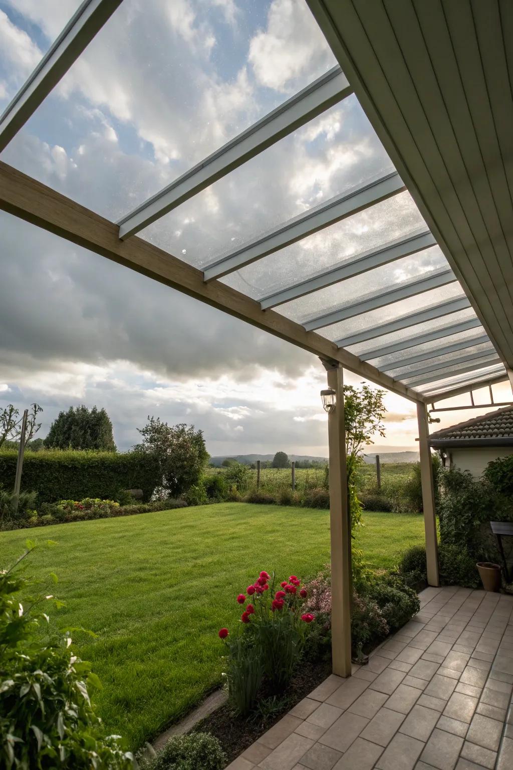 Enjoy unobstructed views with a transparent roof.
