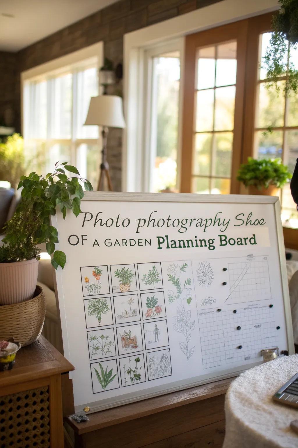 Plan your garden through a chalkboard planting schedule.