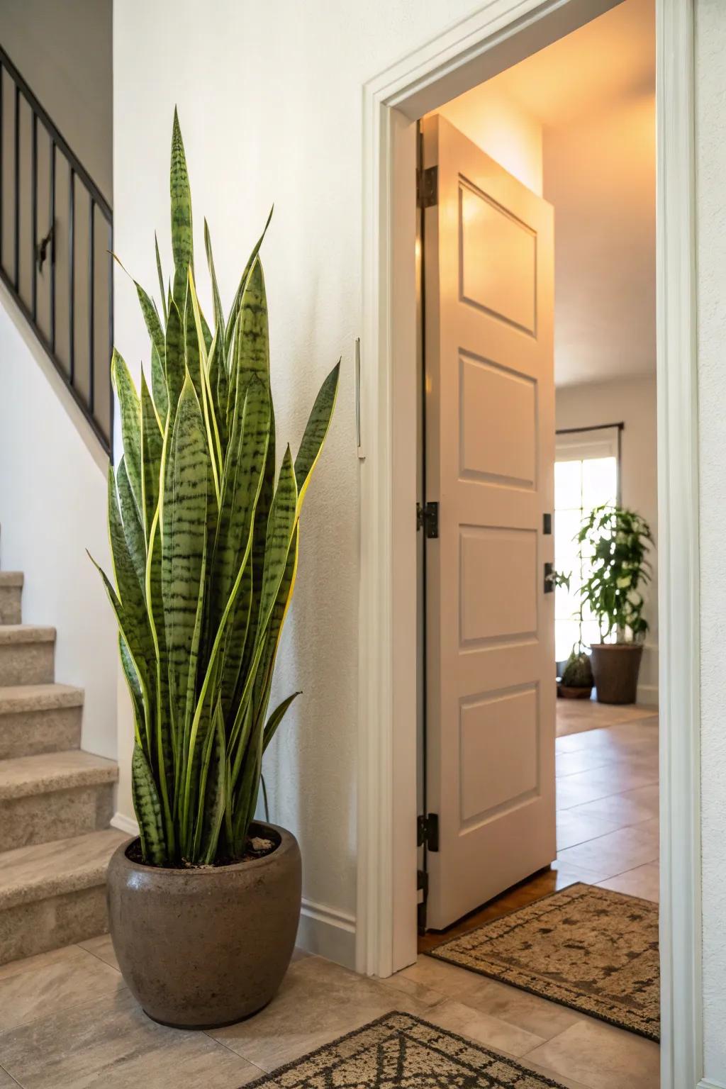 Make a green first impression in your entryway.