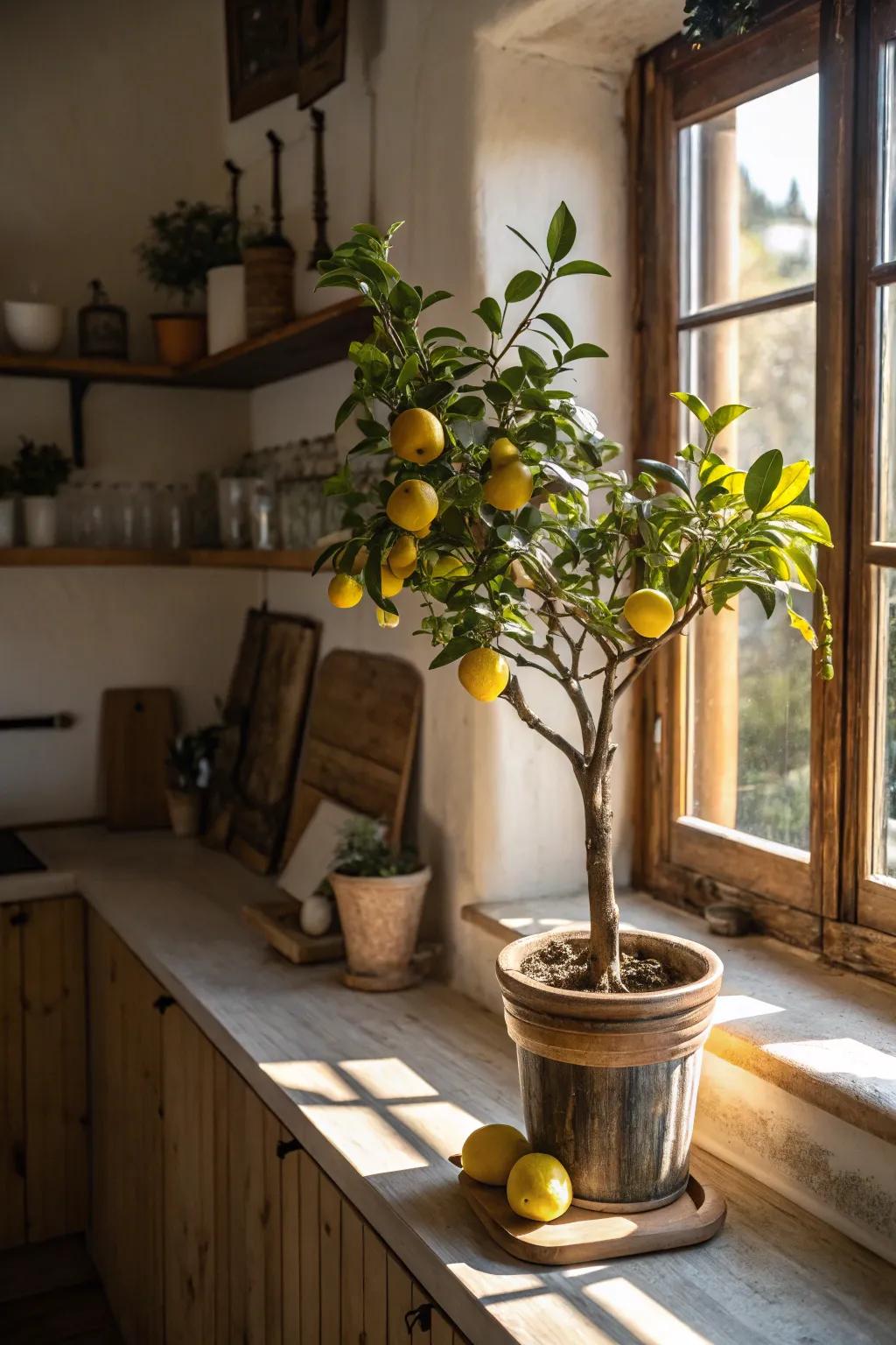 An inside citrus specimen combining appeal and practicality for Mom's cooking.
