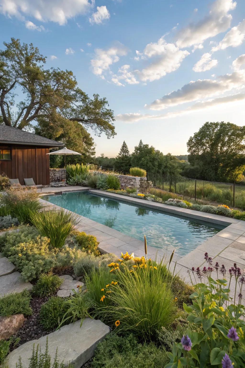 A sustainable pool design that respects and enhances the environment.