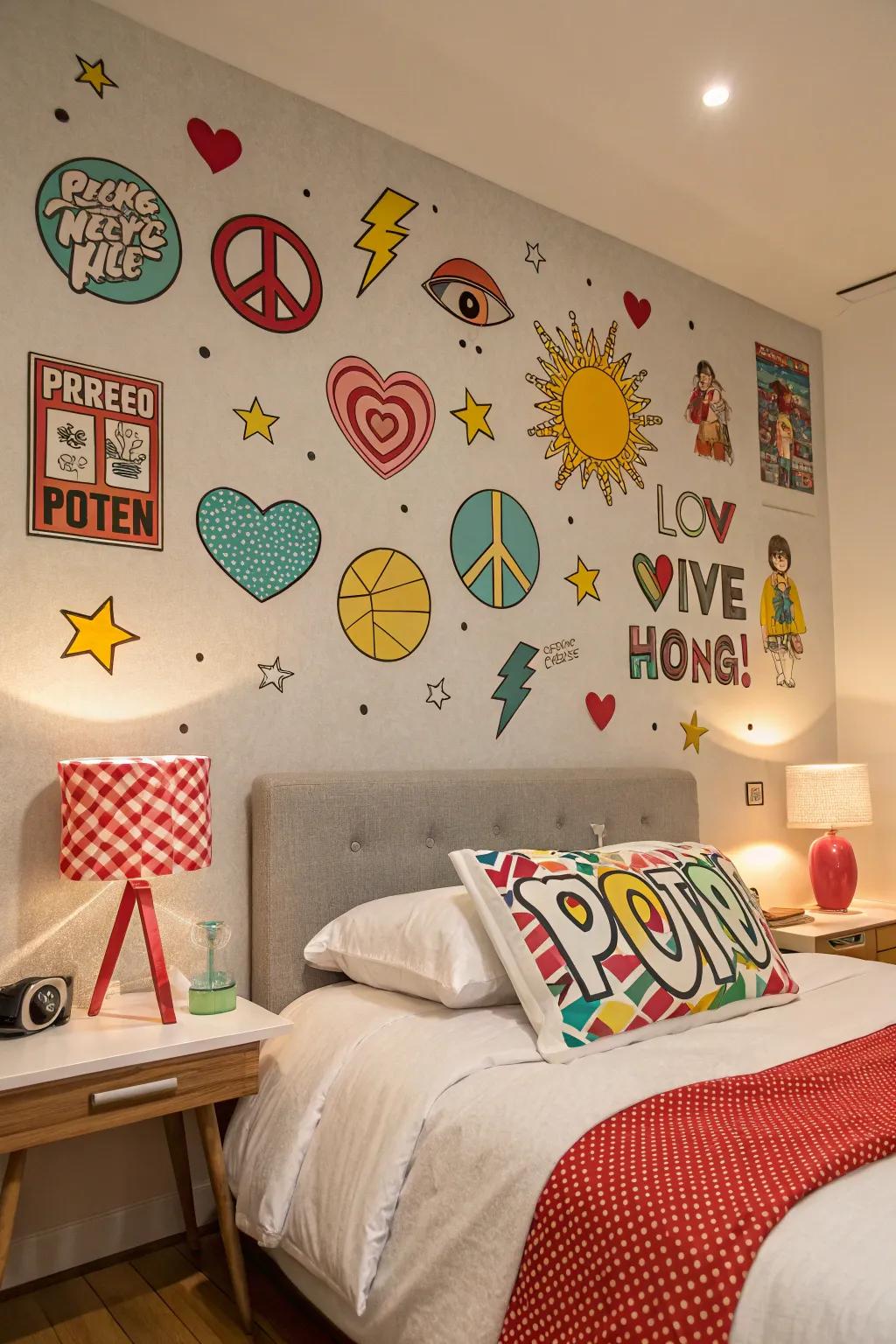 Adhesive decor offers a versatile way to enjoy pop art.