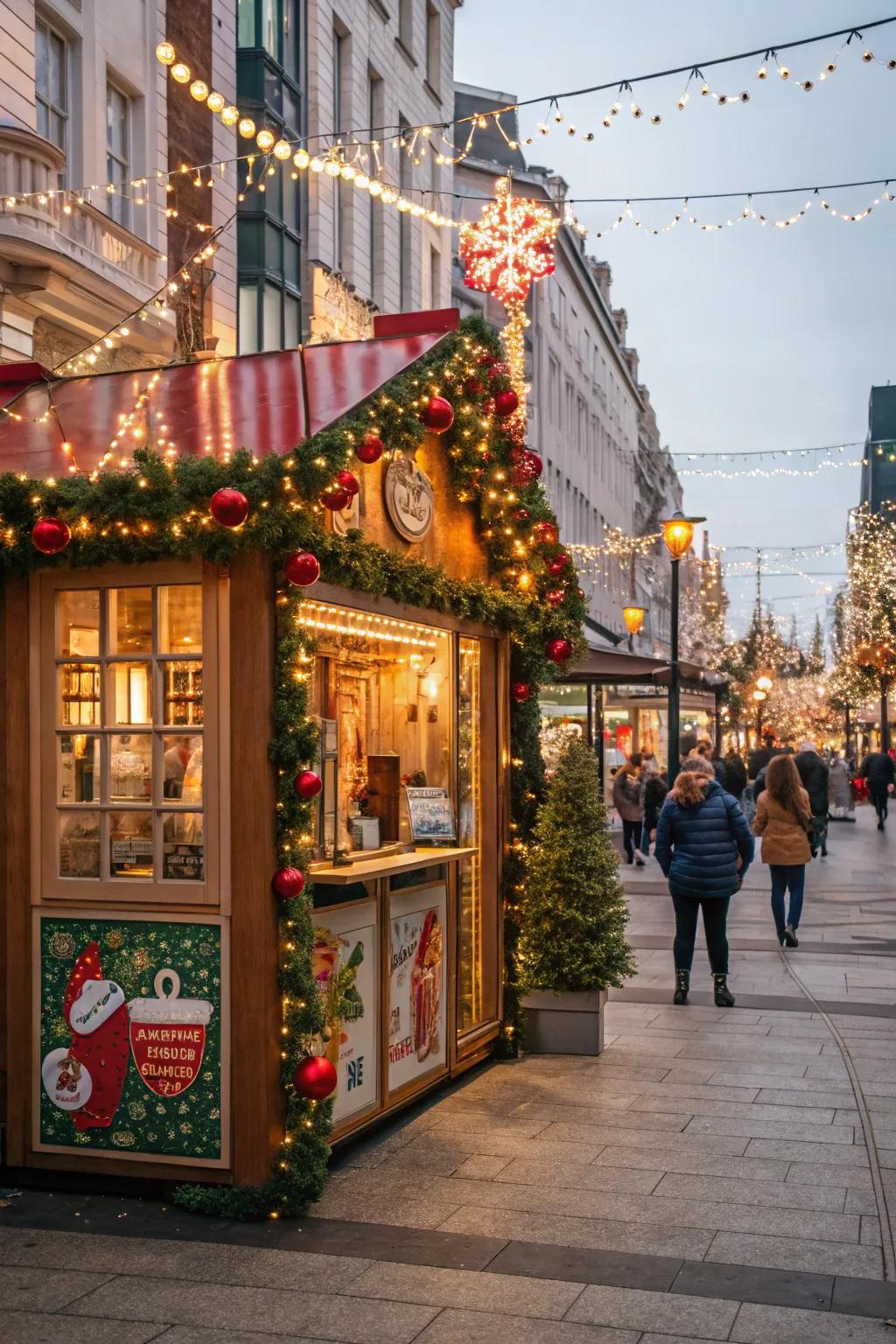 Seasonal decor keeps pop-up shops relevant and aligned with current trends.