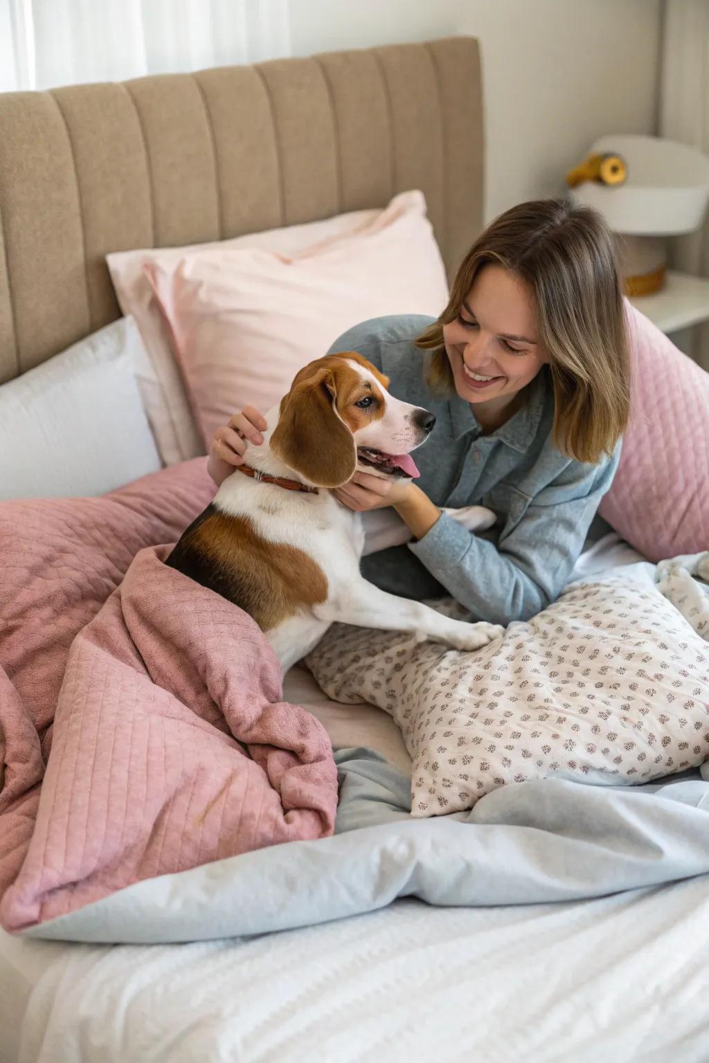 Including pets in your photos lend natural warmth and joy.