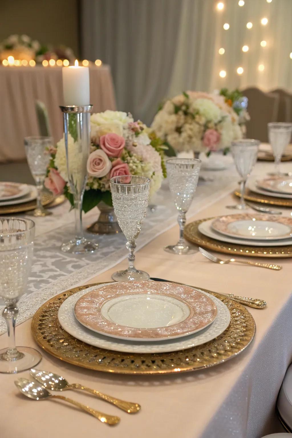 Harmonized tableware provides a seamless and polished visage.