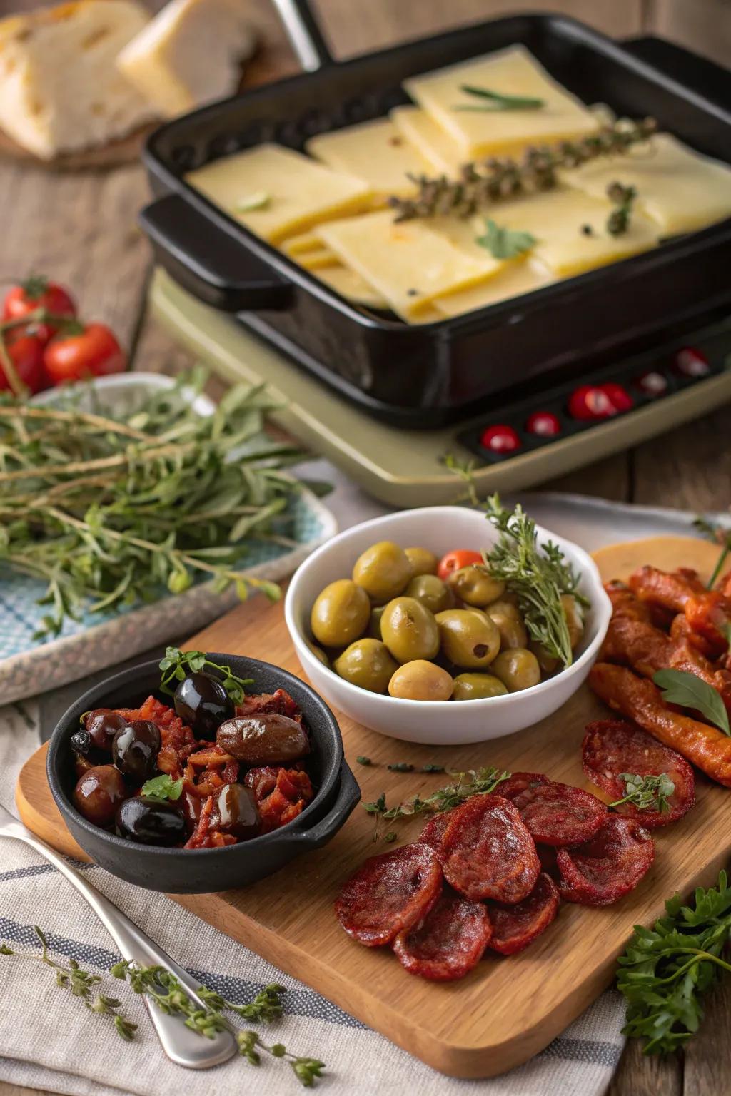 A Mediterranean twist on raclette for a unique dining experience.