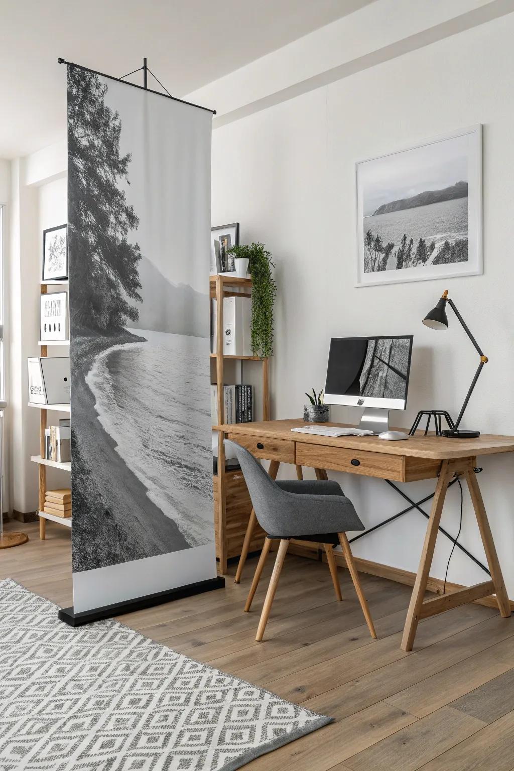 Achieve elegance with a monochrome display in your workspace.