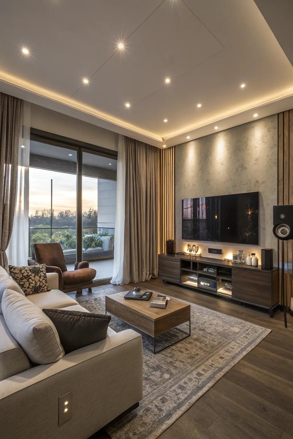 Tech in the room that blends well.