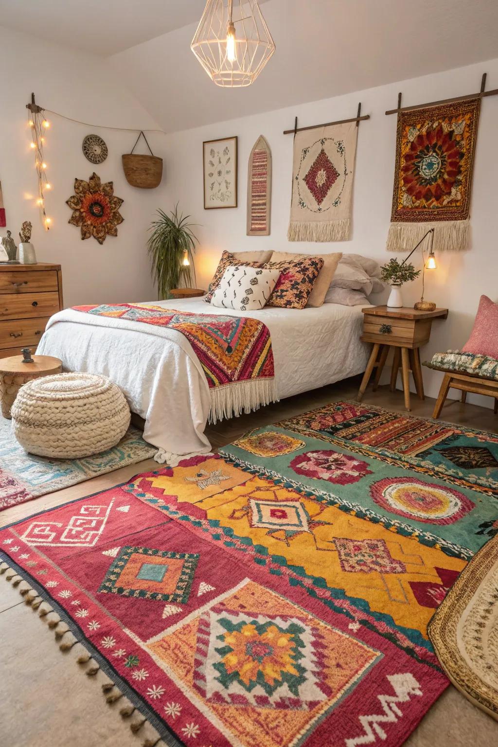 Eclectic rug styles bring vibrancy and personality to your area.