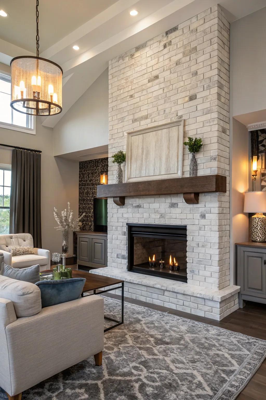 Bricks in two tones add sophistication and dimension.