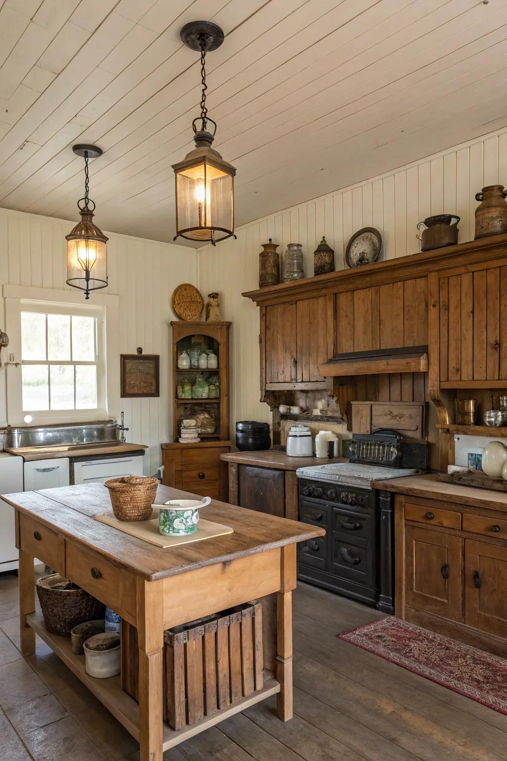 Classic-inspired shiplap island with classic charm.