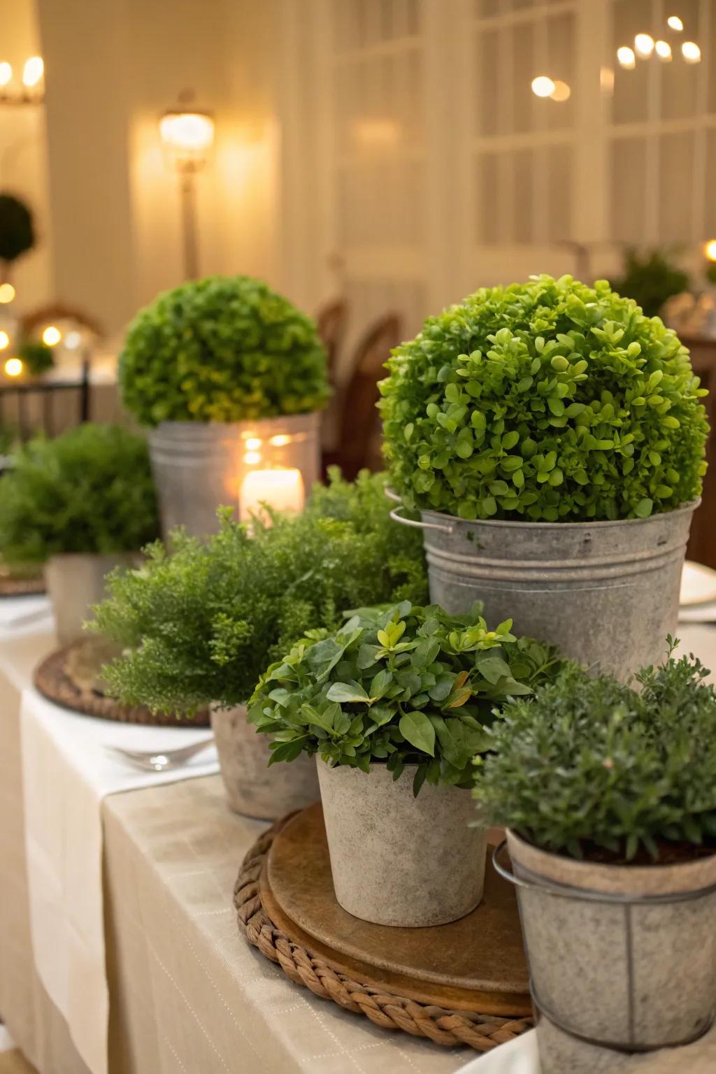 Foliage bestowing a fresh and natural nuance upon the festivity.