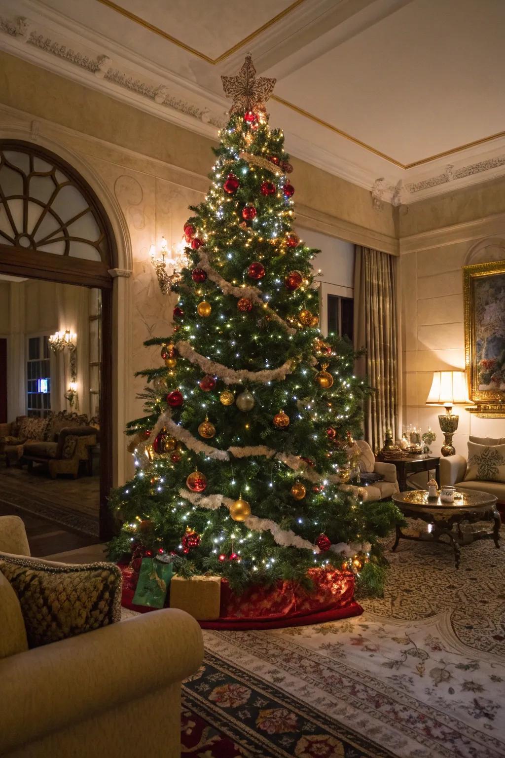 Tiering decorations adds depth and fullness.