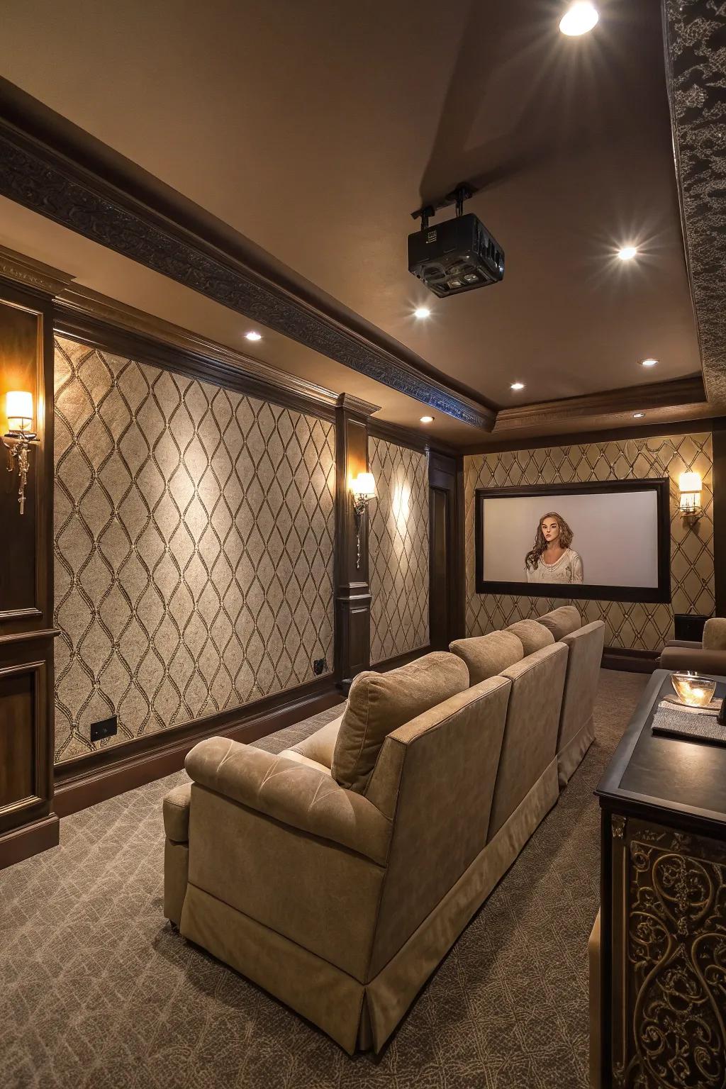 Textured walls add depth and charm.