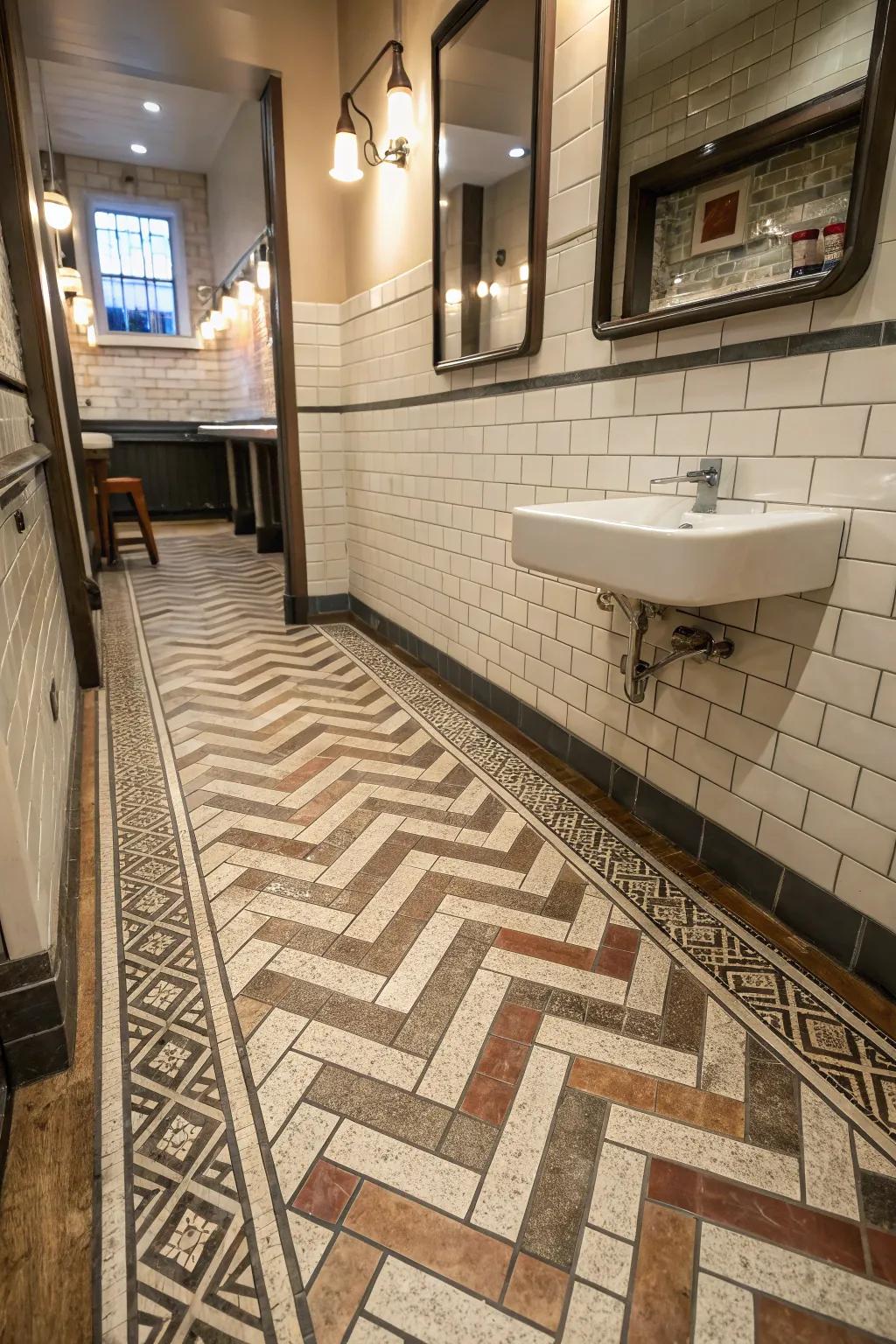Unique floors add character and charm.