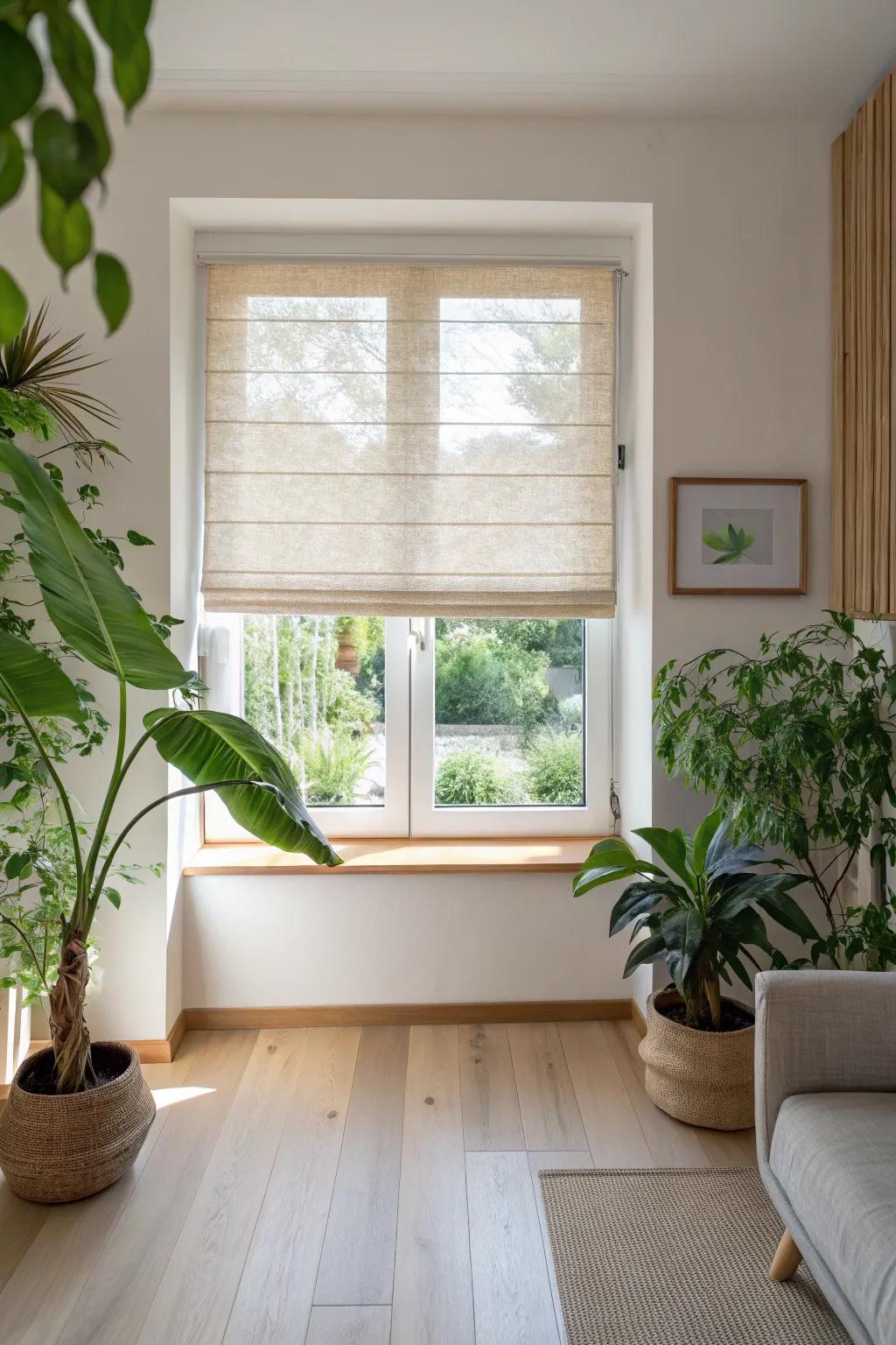 Eco-conscious window coverings blend sustainability with style.