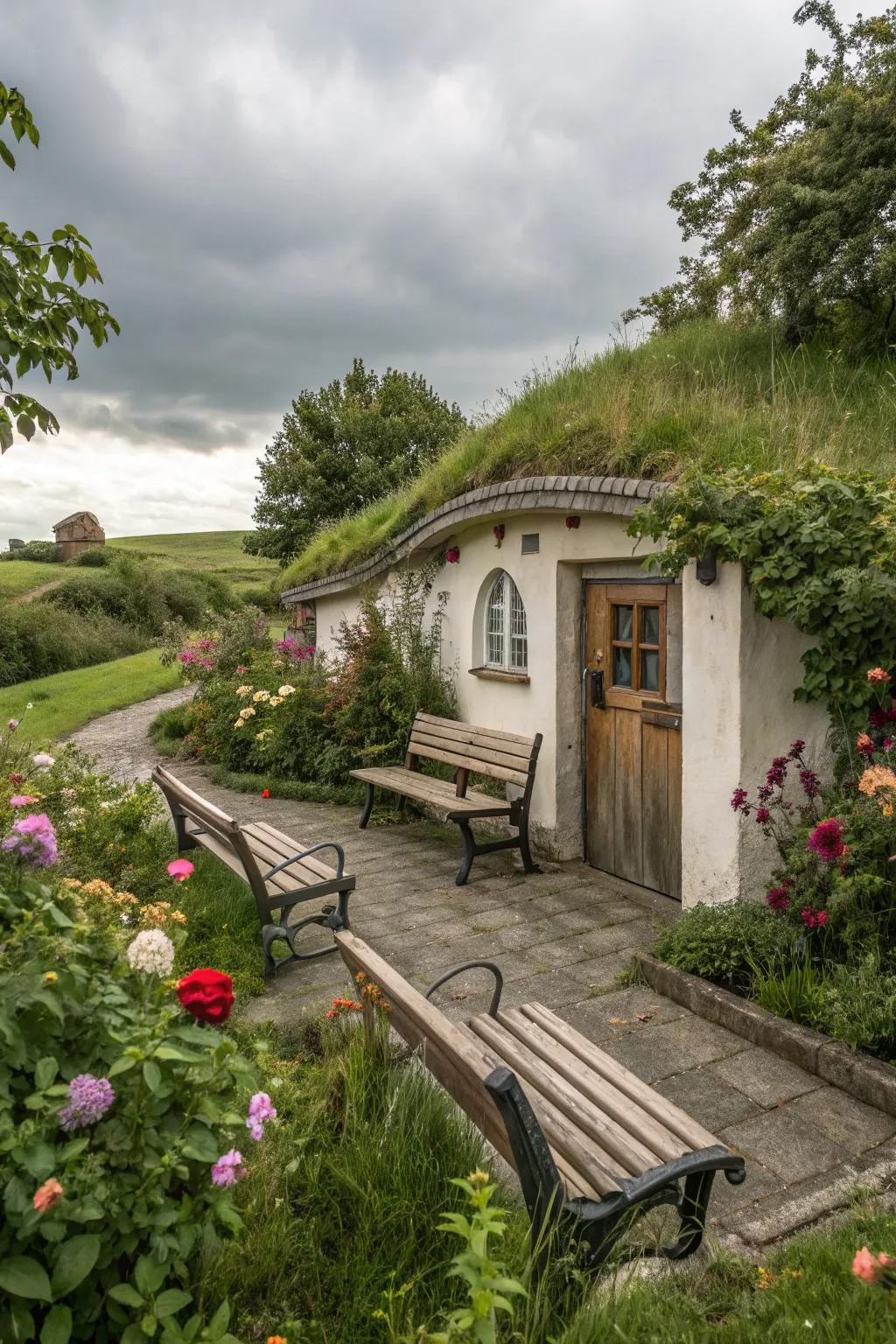 A resting spot encourages relaxation and appreciation of your garden.