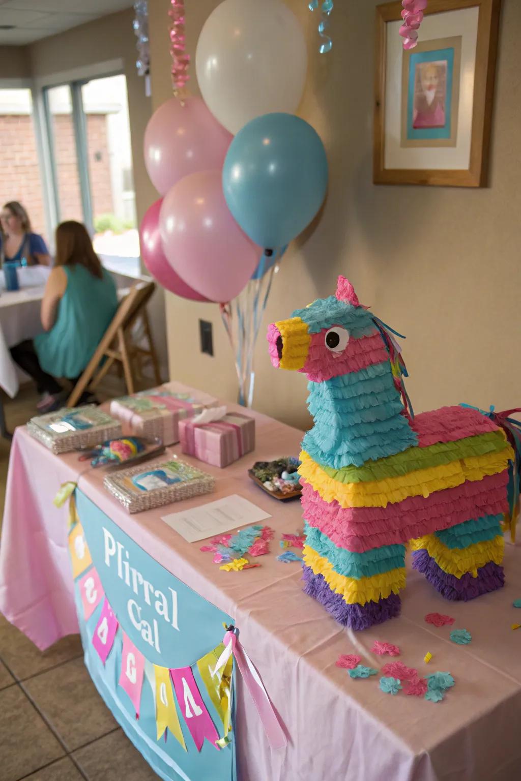An involving interactive revealing prop contributes exhilaration to your celebration.