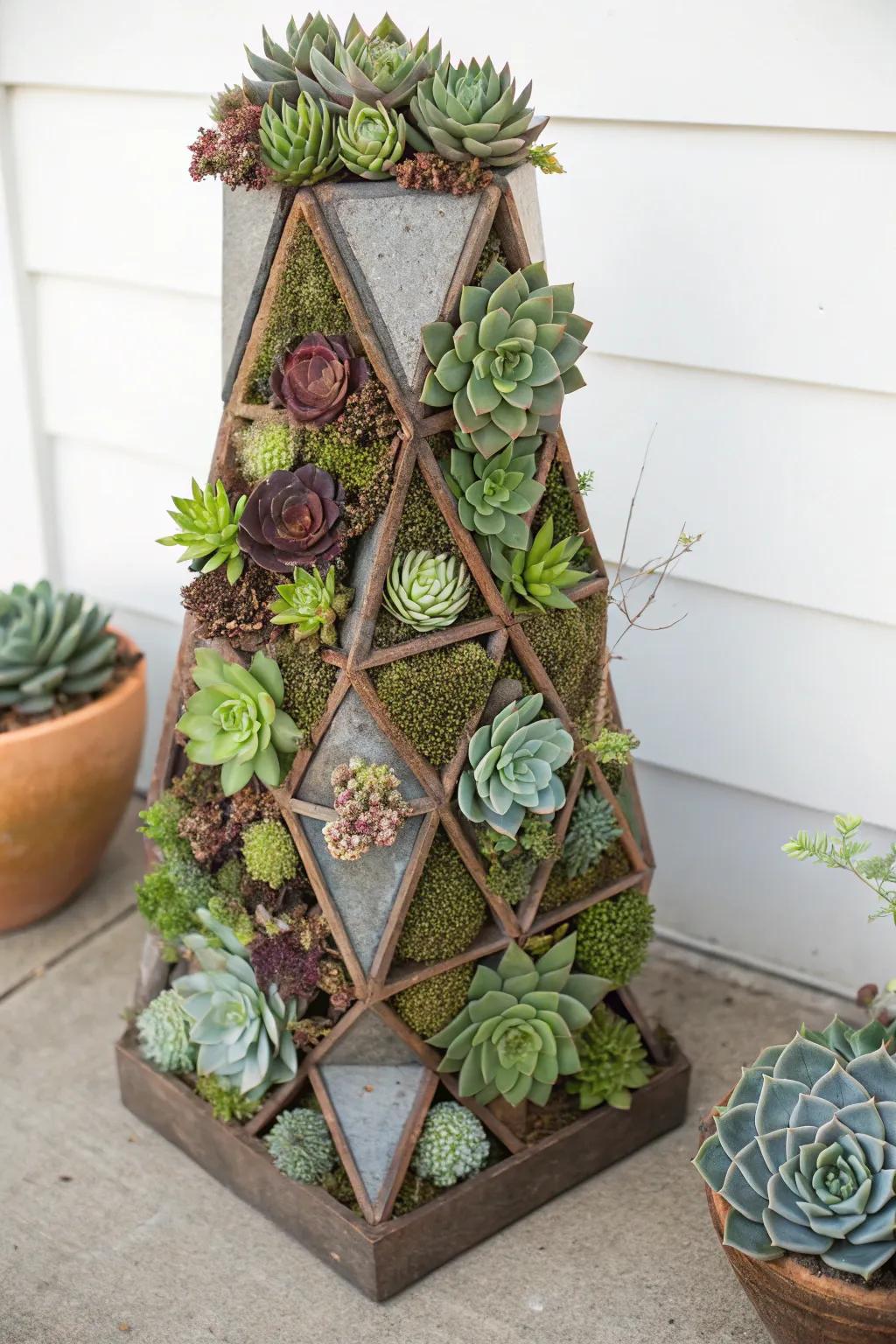 Transform containers into living artworks with artistic arrangements.