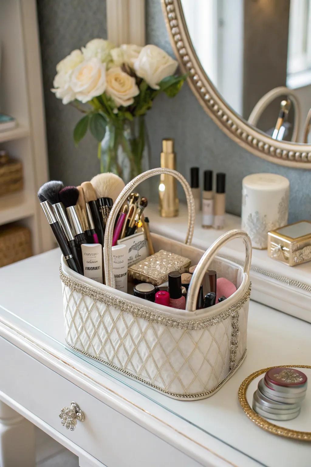 Inspire beauty explorations with makeup tools in the Easter basket.