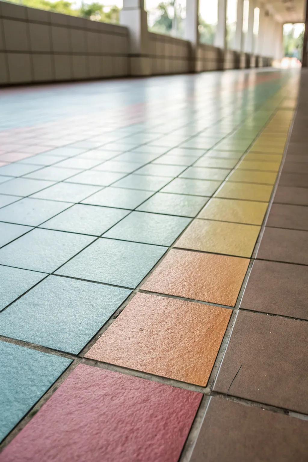Gradient transitions offer a soft and subtle movement.