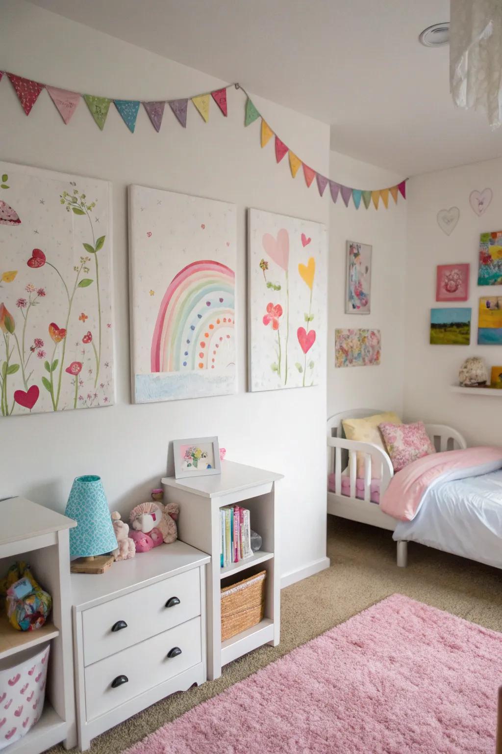 DIY art projects introduce a personal and creative touch.