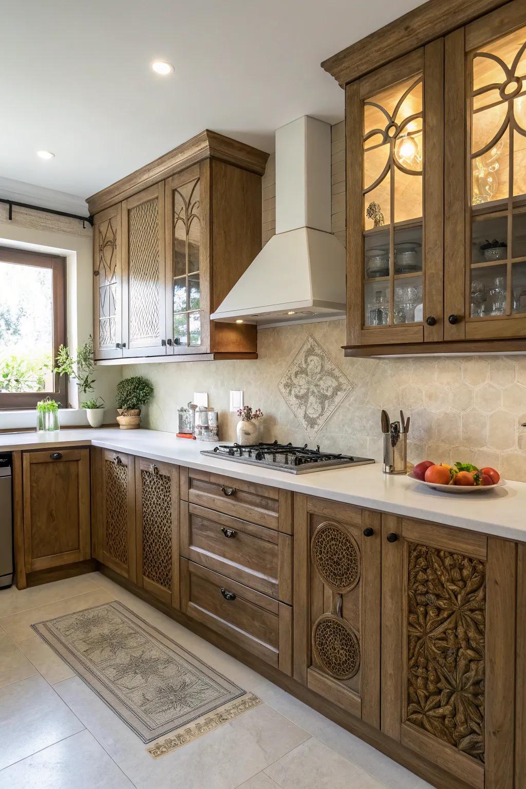 Unique cabinet shapes can make your kitchen design stand out.