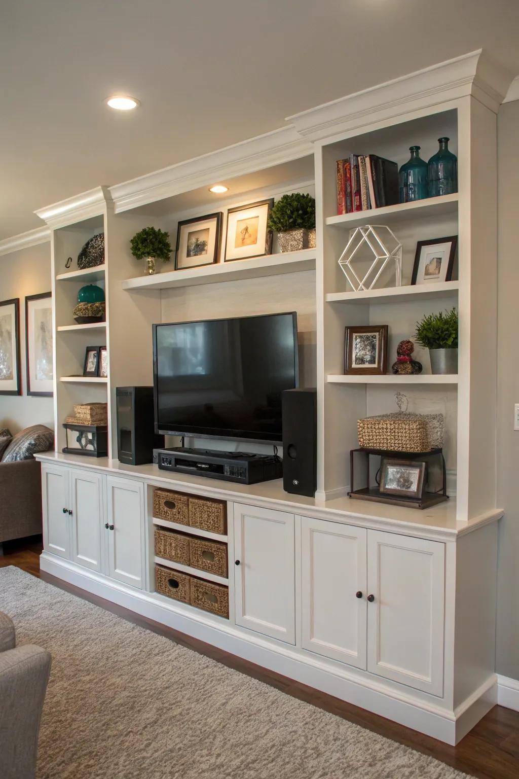 Built-ins give a polished look with lots of storage.