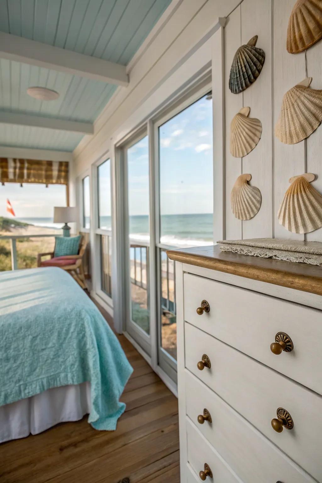Bring the sea home with ocean shell decor.