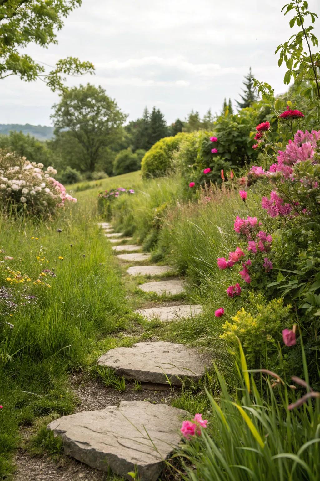 Footstone routes present a casual and versatile approach to garden design.