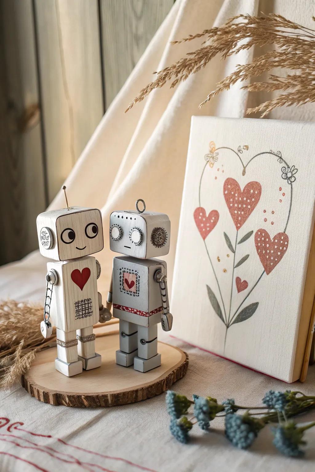 With this adorable robot canvas art, you can celebrate love with a dash of humor and whimsy.