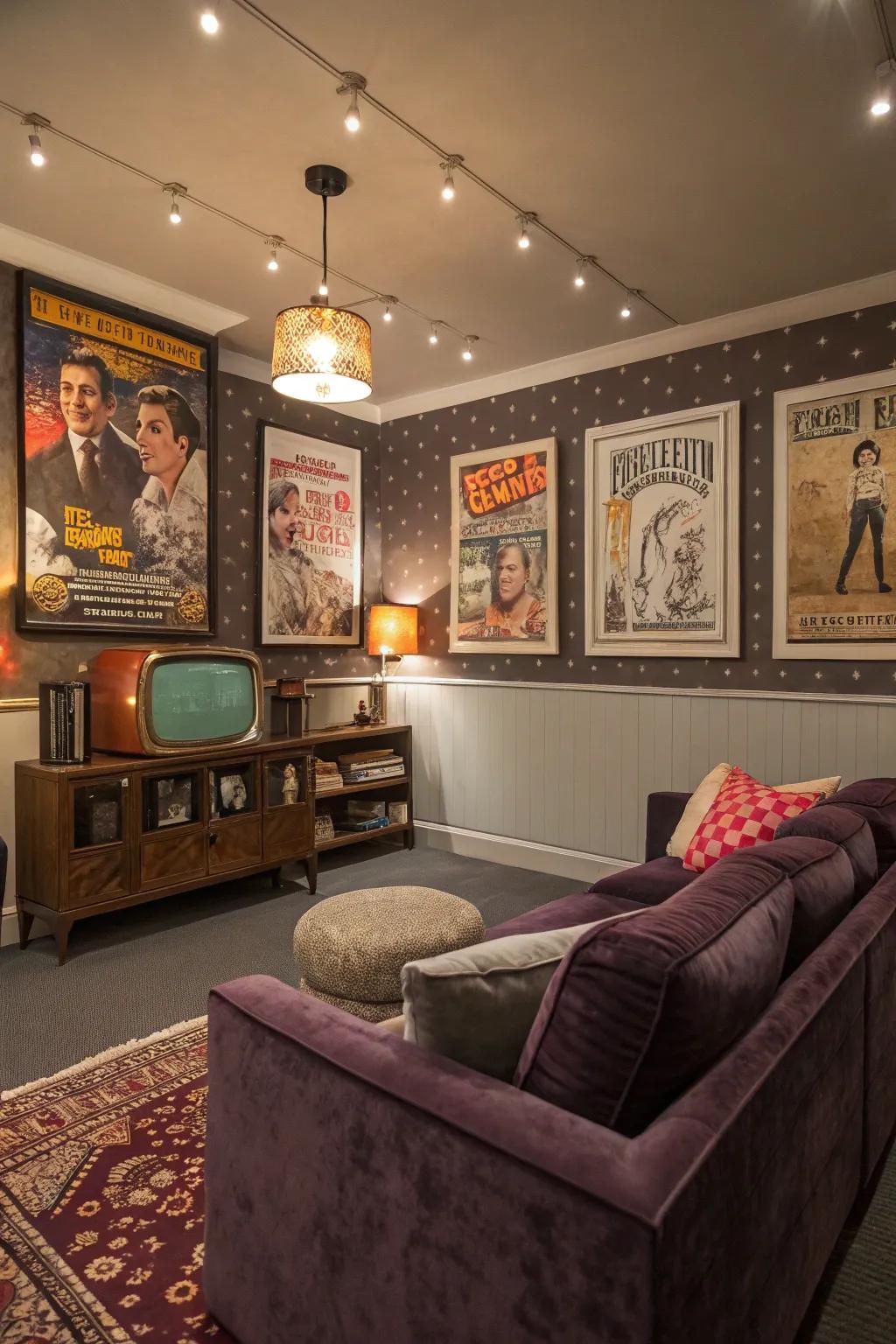 Past film promotions introduce decorative pizazz into the entertainment section.