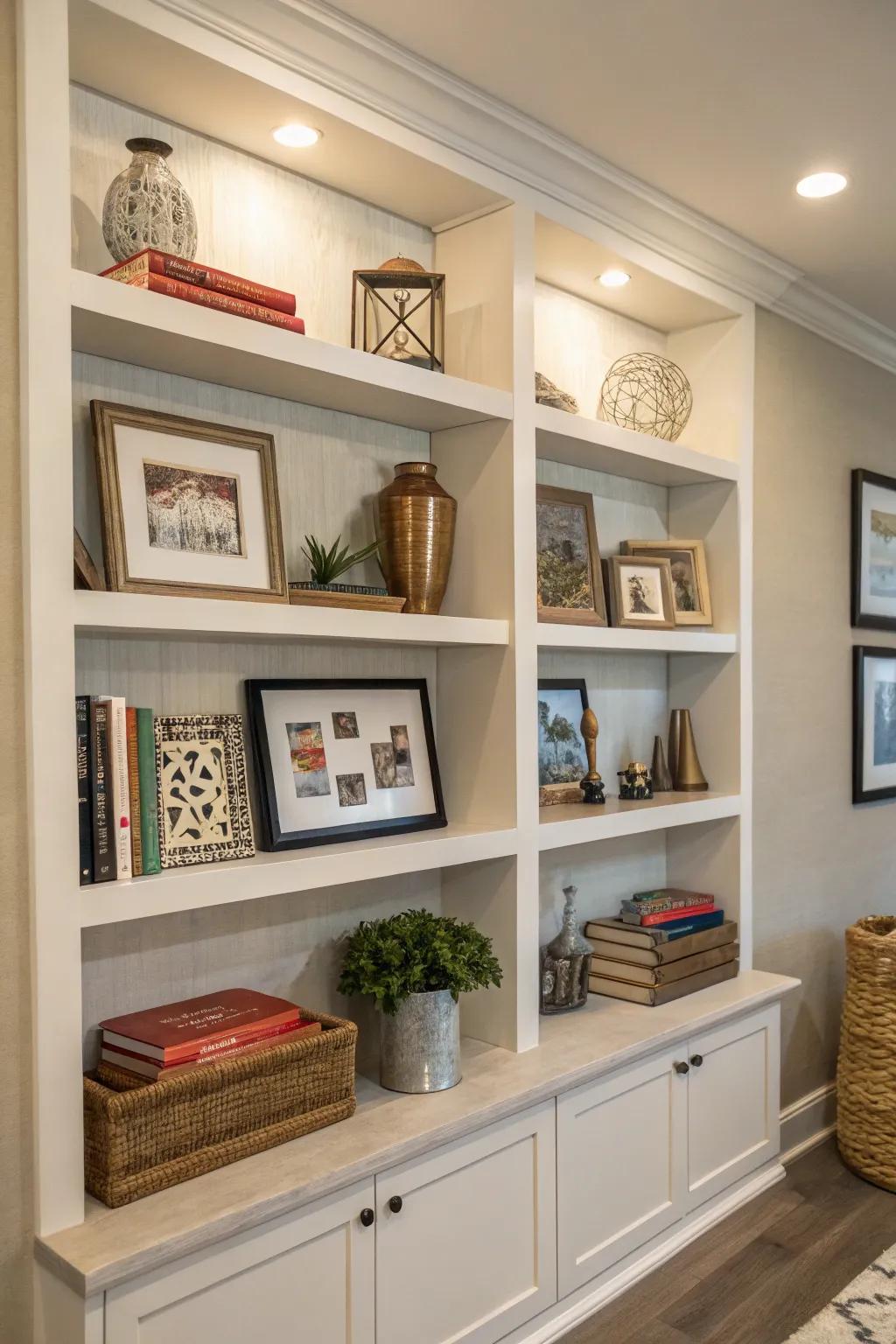 Showcase treasures through niche styling.