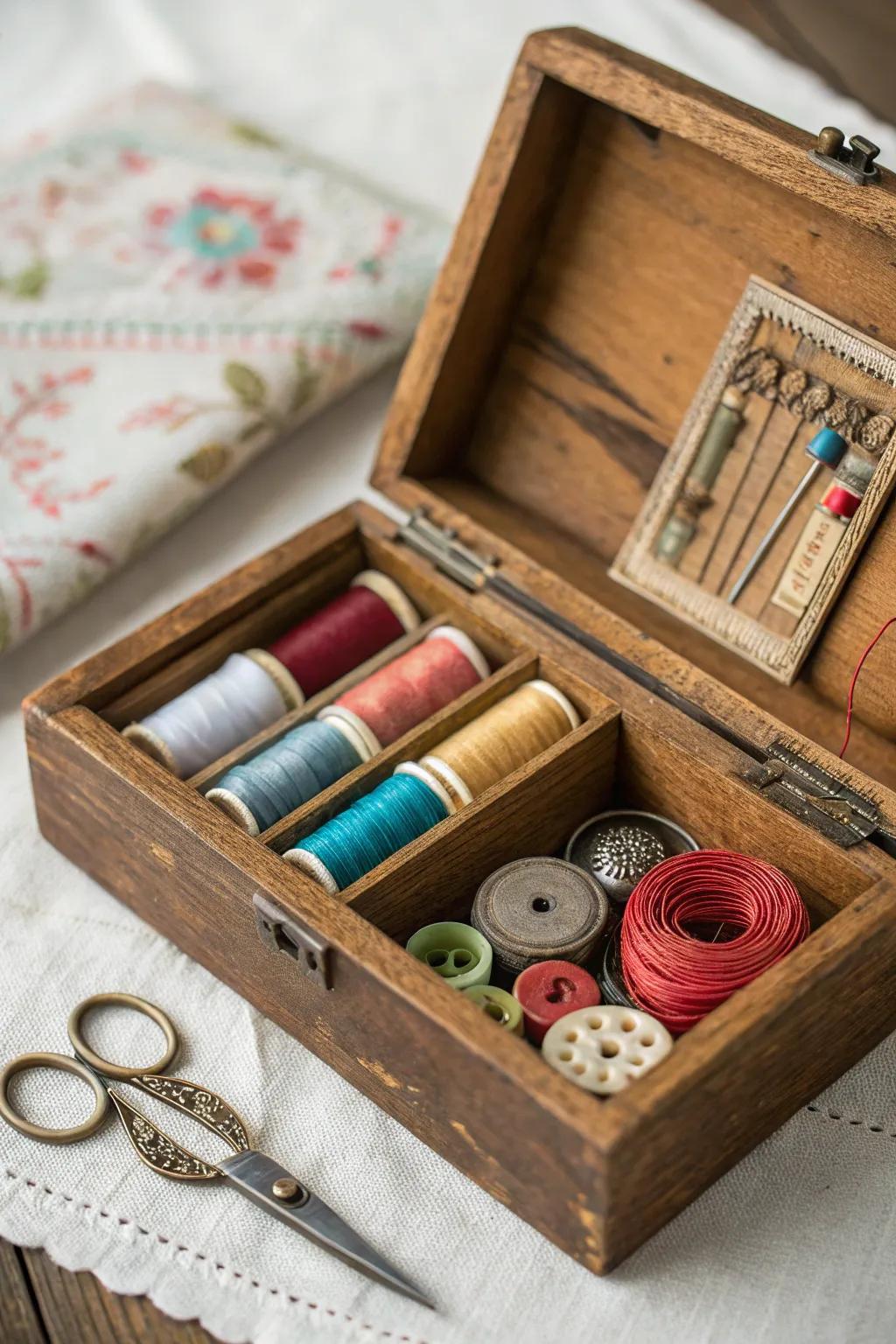 Mending kits are crucial for quick wardrobe fixes.