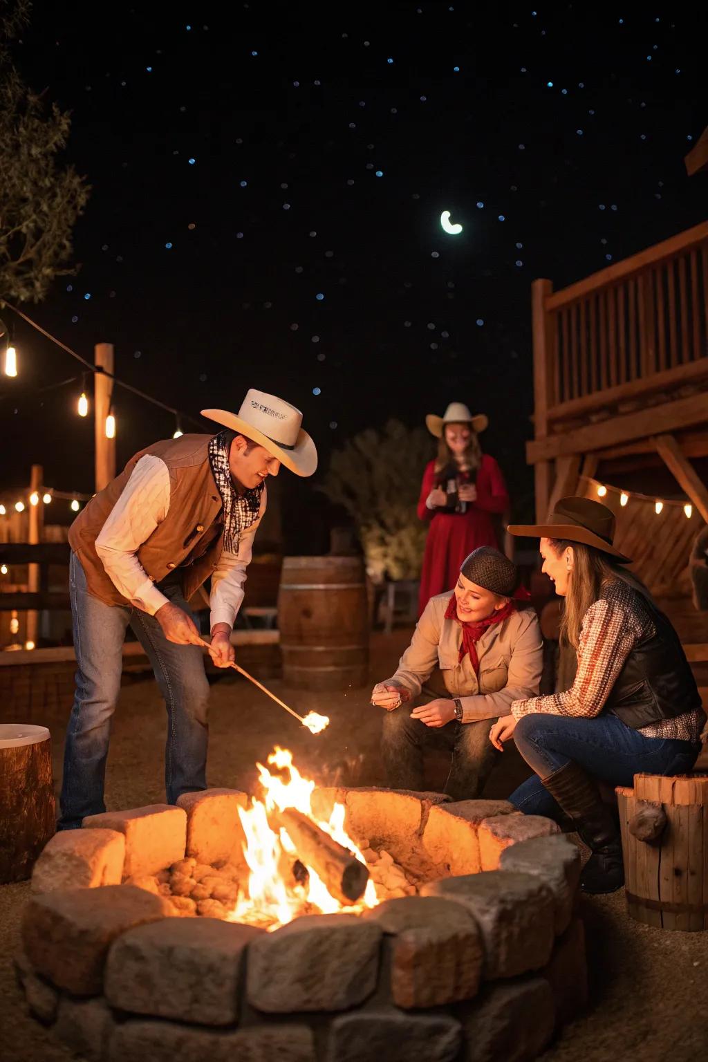 A bonfire with sweet treats is the perfect party finale.