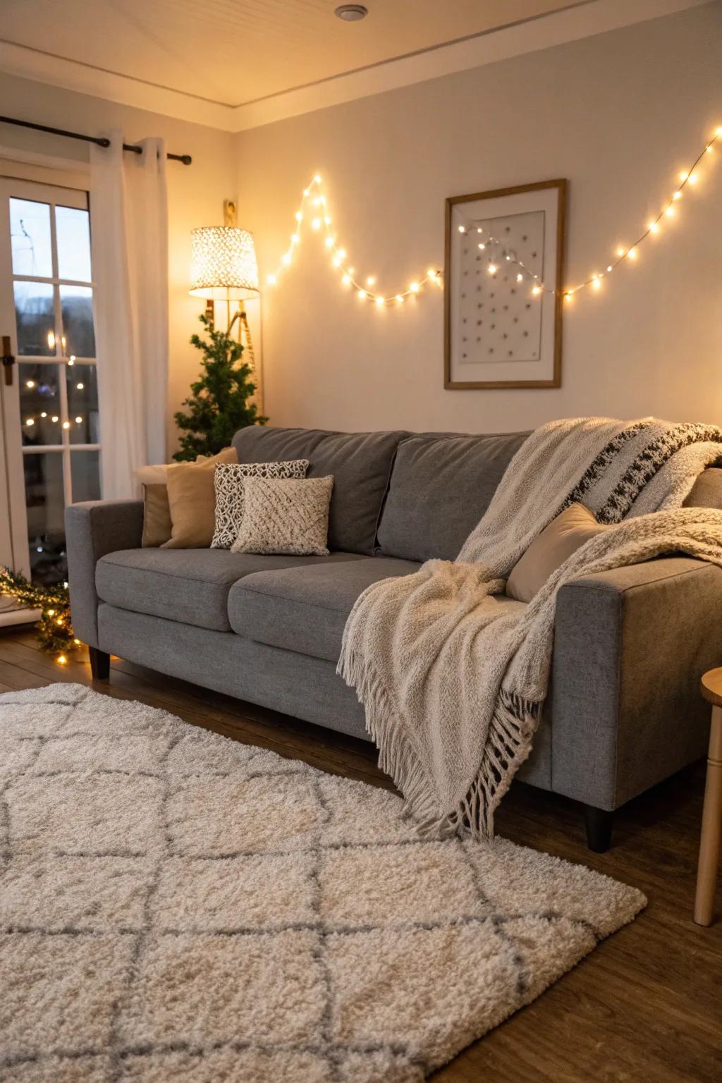 Dense pile rugs bring coziness and depth to your living area.