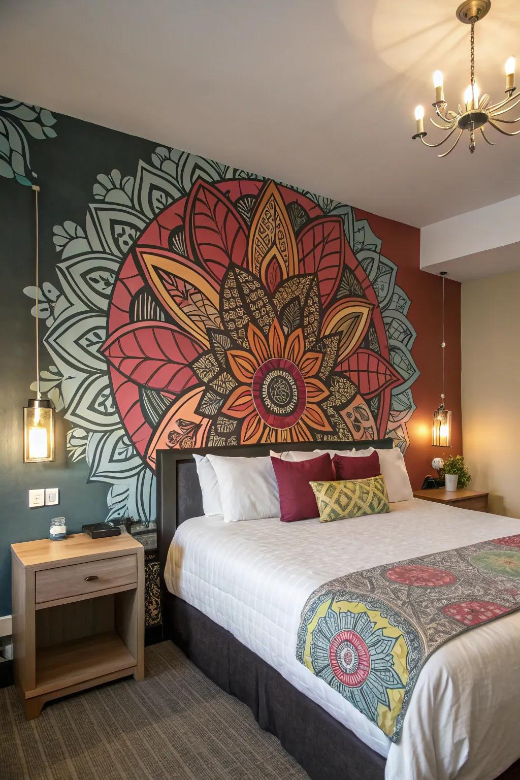 A striking decorative wall covering transforms your space into art.