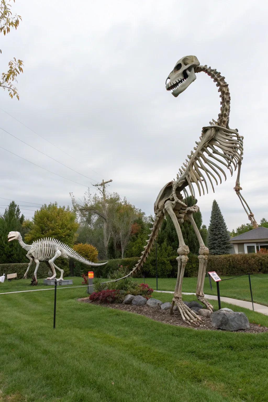A prehistoric twist with an ancient reptile skeleton partner.
