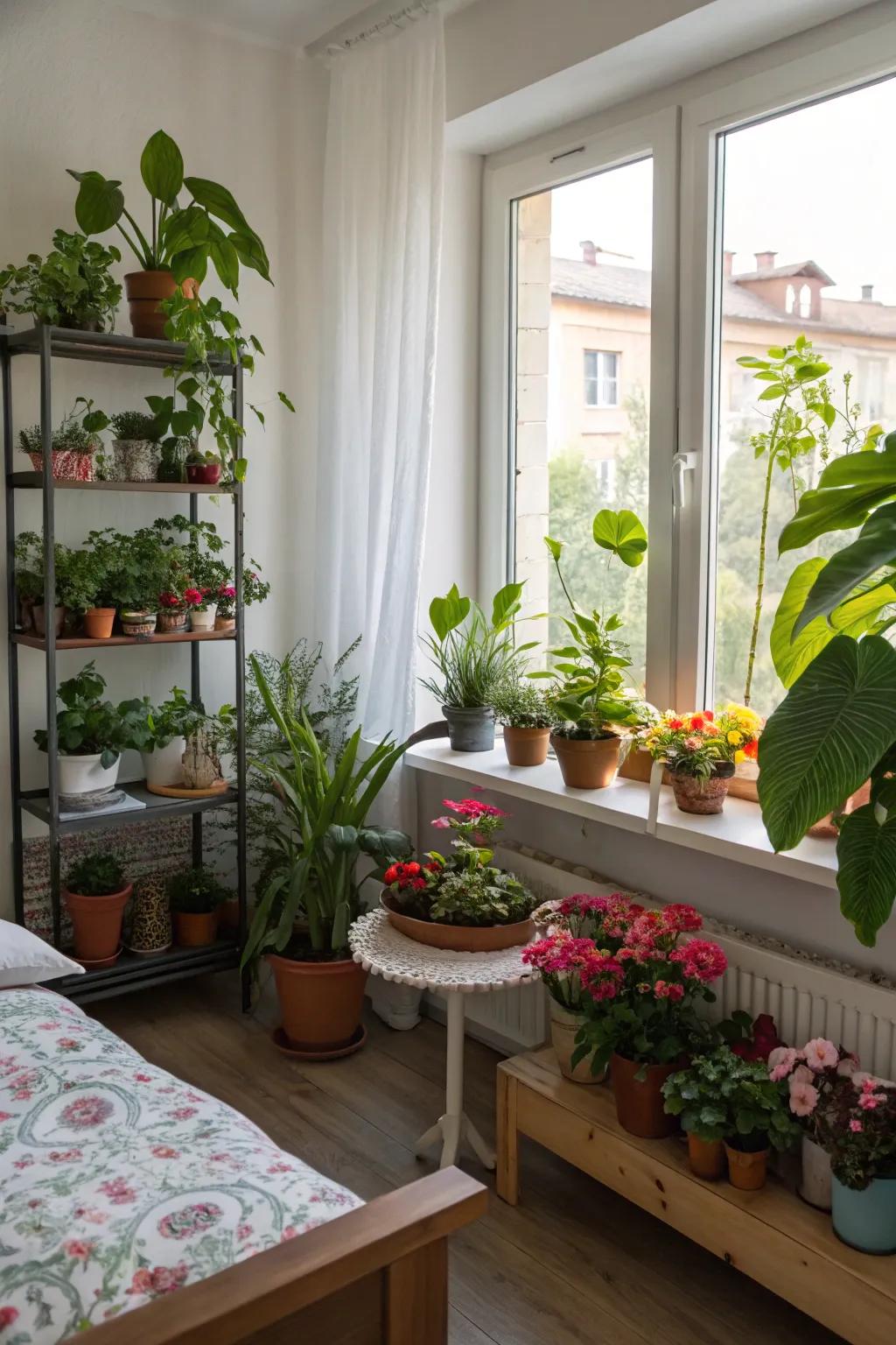 Greenery brings life and a touch of the outdoors inside