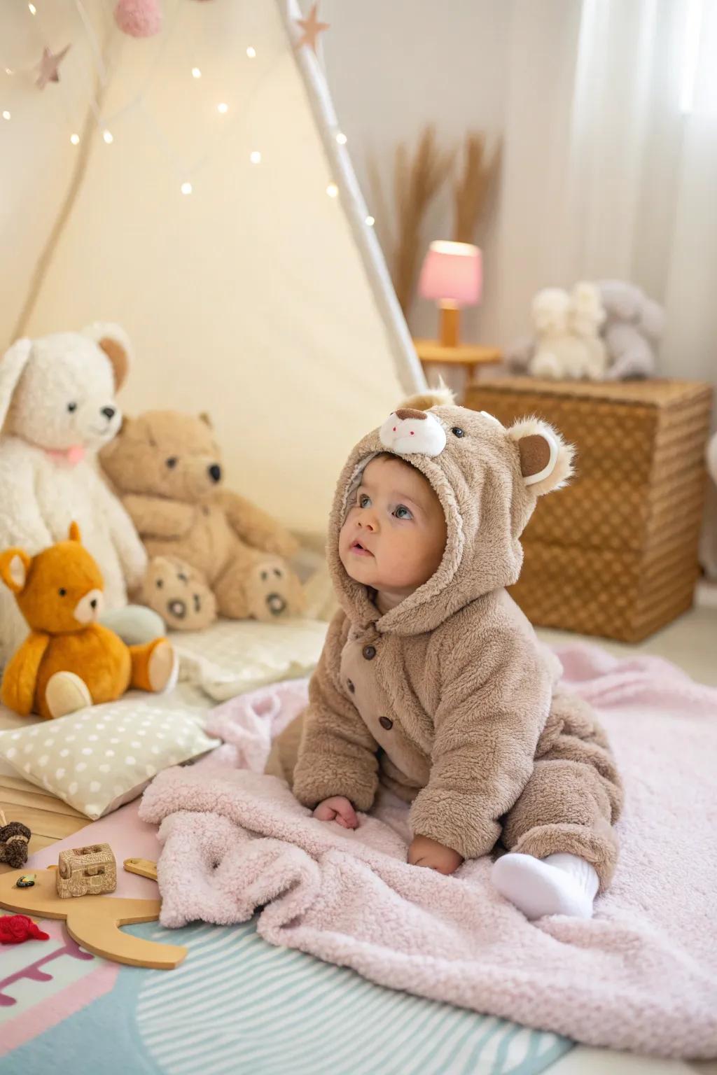A cuddly teddy bear costume for your little one.